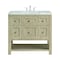 James Martin Vanities 36'' Single Vanity, Whitewashed Oak w/ 3 CM Victorian Silver Quartz Top 330-V36-WWO-3VSL - alternate 1